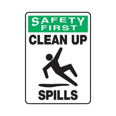 OSHA SAFETY FIRST SAFETY SIGN CLEAN MHSK921VP